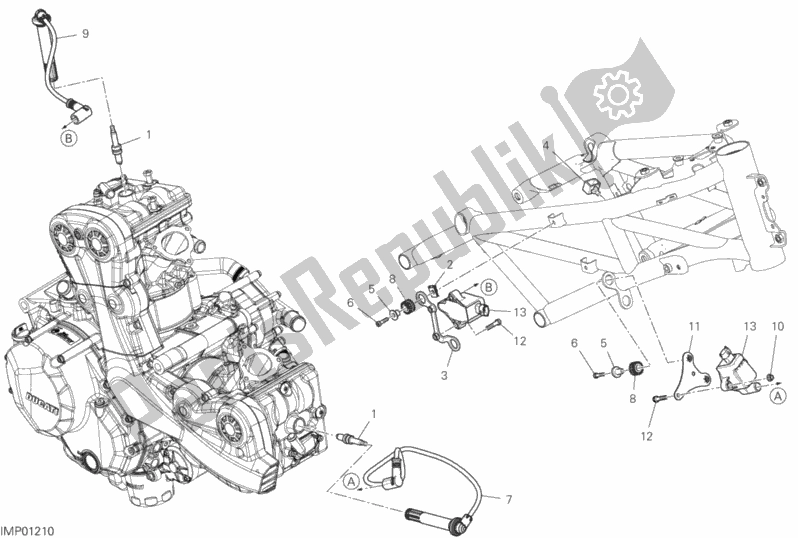 Todas as partes de Chicote De Fiação (bobina) do Ducati Multistrada 950 S Touring 2020